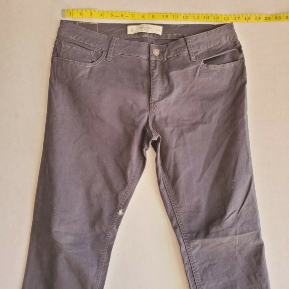 Abercrombie & Fitch size 12 Khaki Pants Navy Blue - Picture 2 of 8